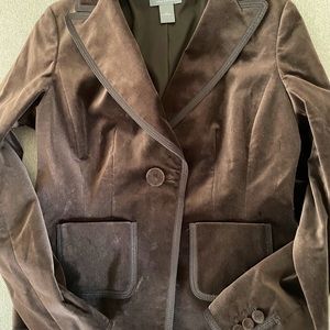 Ann Taylor chocolate velvet blazer